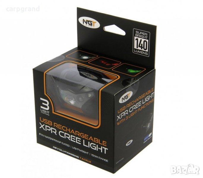 ЧЕЛНИК NGT XPR USB 140 RECHARGEABLE Headlamp, снимка 1