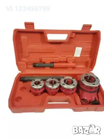 Комплект ръчна винторезка Mar-Pol 4-глави /тръборез,пафти /, снимка 1