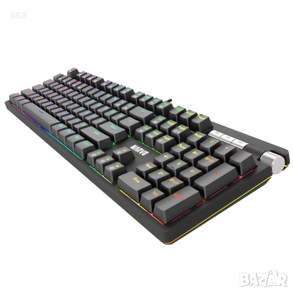 Marvo механична клавиатура Gaming Keyboard Mechanical KG948 - 108 keys, RGB, Macros, Blue switches, снимка 1