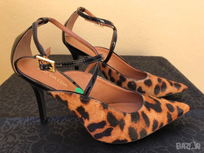Елегантни обувки с принт косъм, снимка 1