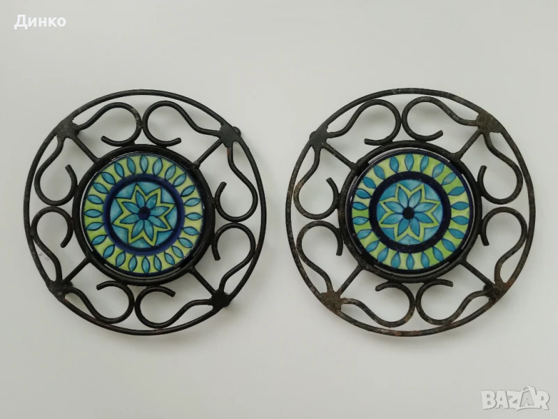 Винтидж, ретро поставки за горещи съдове, антика, снимка 1