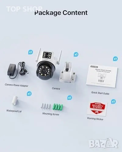 Нова Двойна WiFi Камера 2.5K ZOSI - Ултра HD, AI Детекция, Нощно Видение, снимка 1