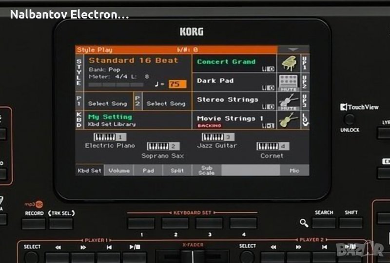 LCD екран и тъч за Корг ПА 700, ПА 1000 и ПА 4X, снимка 1