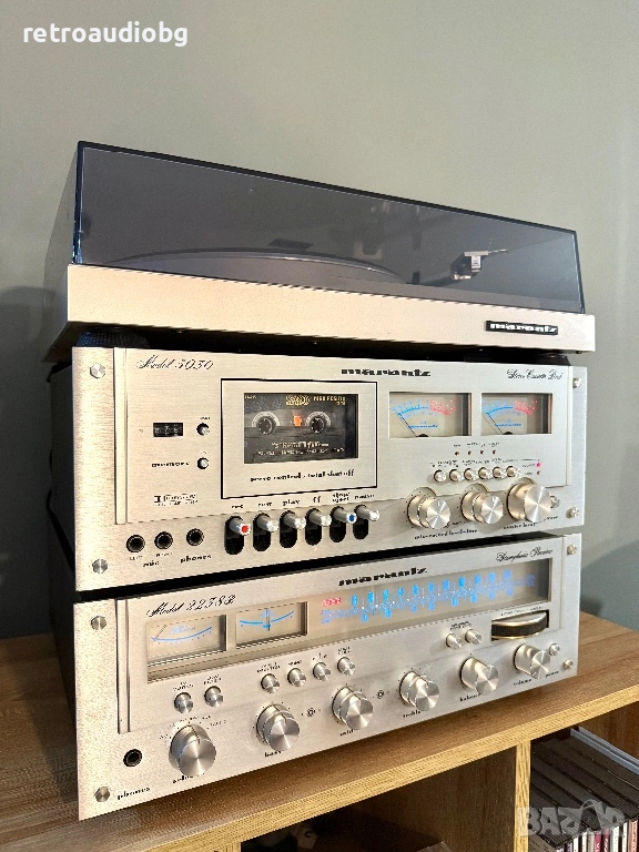 🔉ТОП Колекционерски ретро сет MARANTZ - ресивър Marantz 2238B + триглав дек Marantz 5030 + грамофон, снимка 1