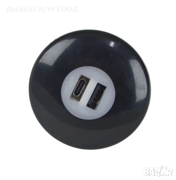 USB порт универсално за кола/камион TYPE C +TYPE A , 12-24V, снимка 1