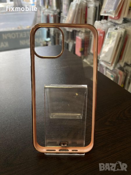 Apple iPhone 14 Прозрачен кейс с кант, снимка 1