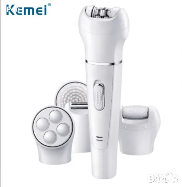 Епилатор Kemei 5 в 1 - Бръснене, Масаж, Почистване и Ексфолиране, снимка 1