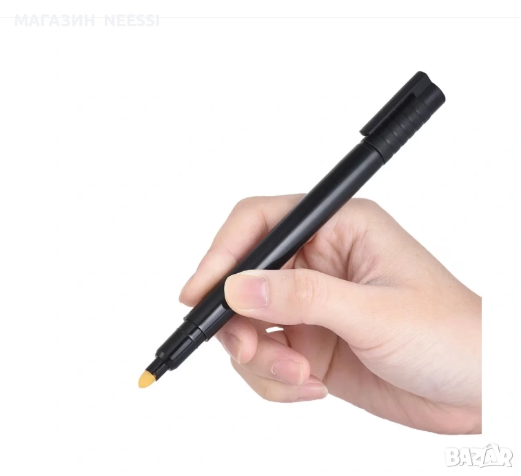 Маркер за откриване на фалшиви банкноти, черен, снимка 1