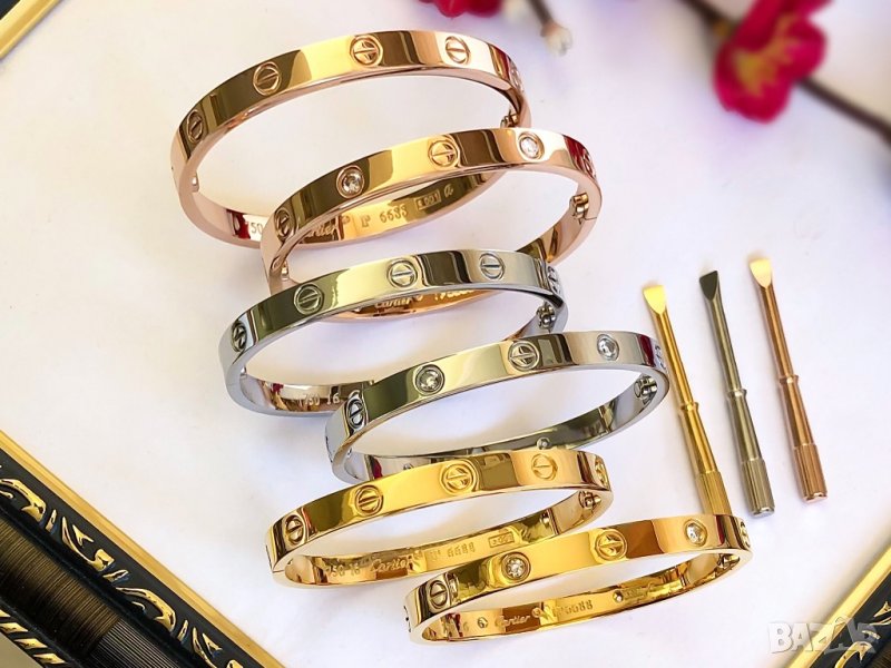 Гривни белезник Cartier Love с отверка / Гривна медицинска стомана Картие, снимка 1