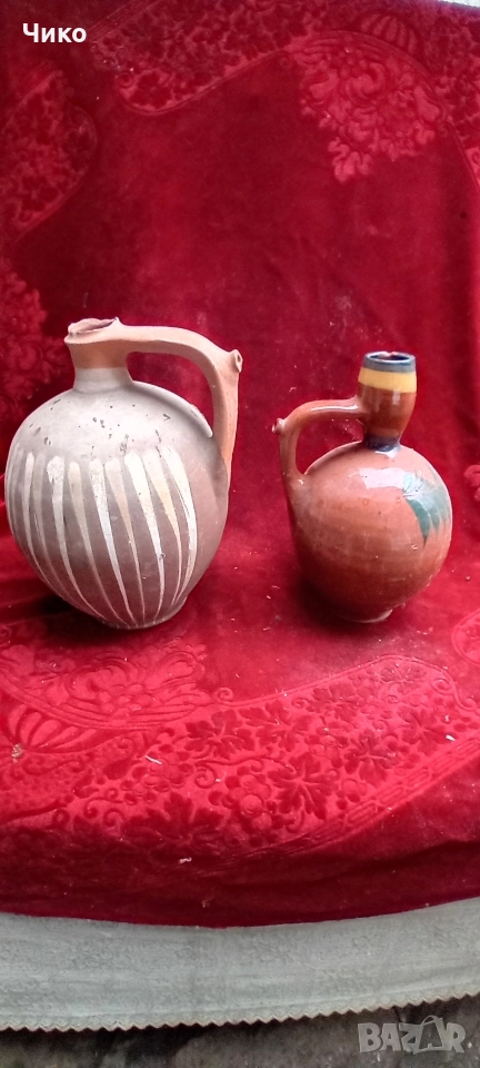 2бр стари глинени стомни, снимка 1
