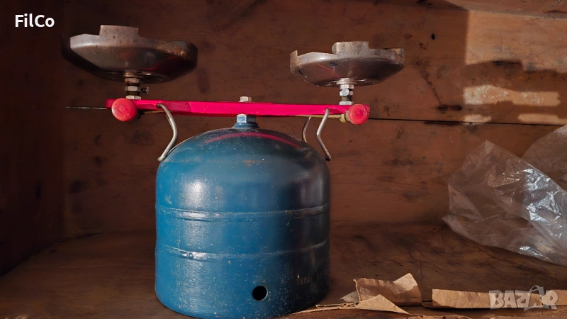 Газова бутилка 3 кг  с двоен котлон- използвана, Пловдив, снимка 1