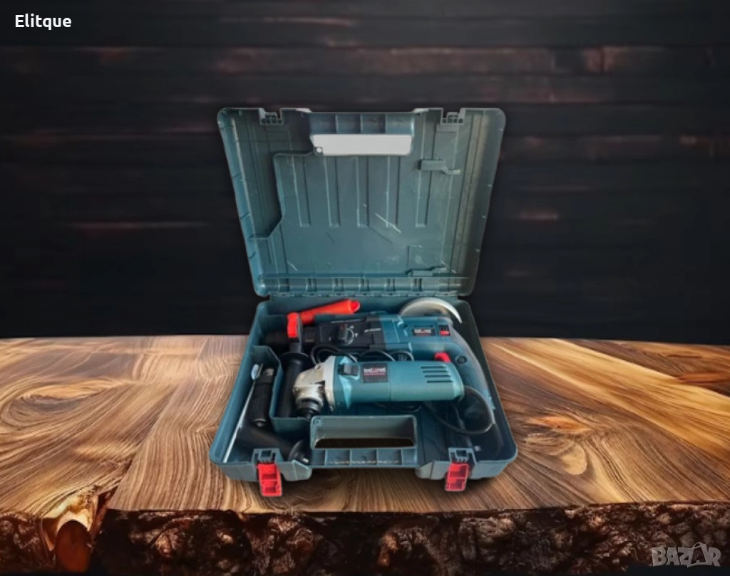 Комплект 2 в 1 перфоратор и ъглошлайф на ток, снимка 1