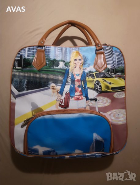 Нова пътна ръчна дамска чанта сак Барби, снимка 1