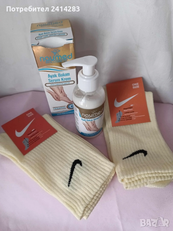 Промо комплект 871 - серум за крака и 2 бр. пам.чорапи Nike, снимка 1