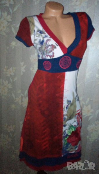 Lulu H Paris- S/ M - Лятна цветна рокля 35% памук, 65% вискоза, снимка 1