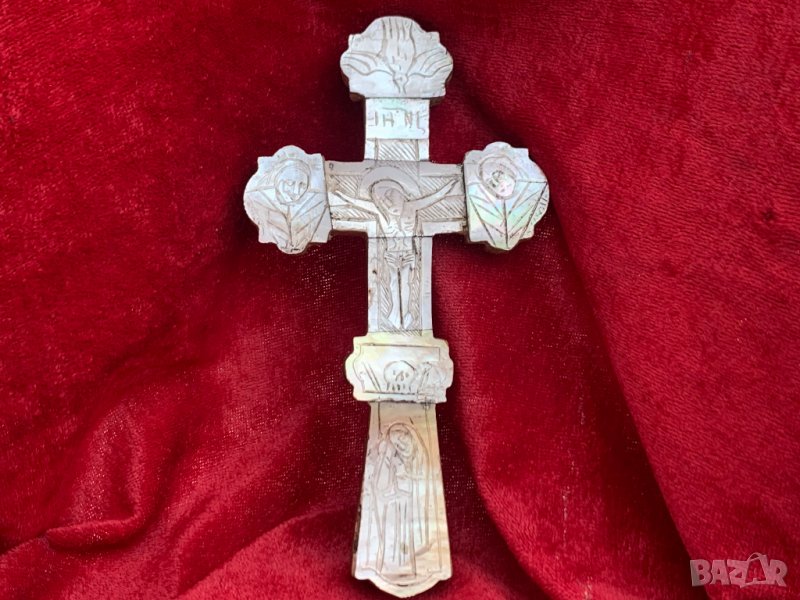 Божигробски седефен кръст от 19-ти в., снимка 1