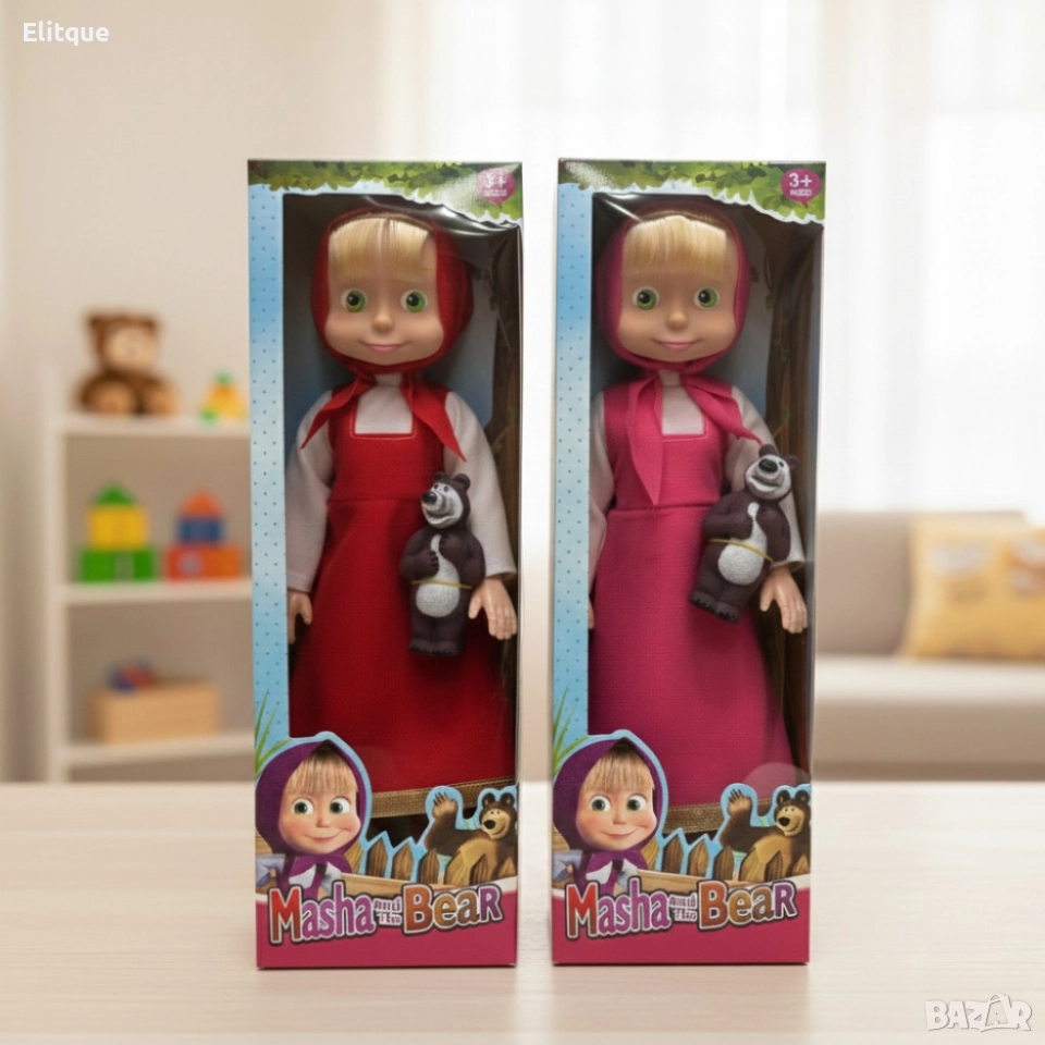Голяма музикална детска кукла Маша от Маша и Мечокът, снимка 1