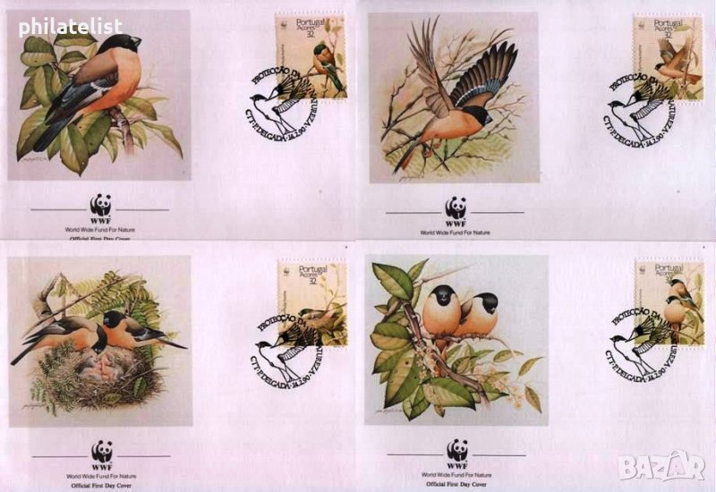 Азорски острови - Португалия 1990 4 броя FDC WWF, снимка 1