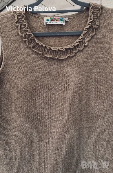 Скъпа блуза без ръкави BERWIN & WOLFF 100% вълна , снимка 1
