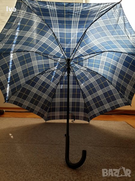 чадър синьо каре, снимка 1