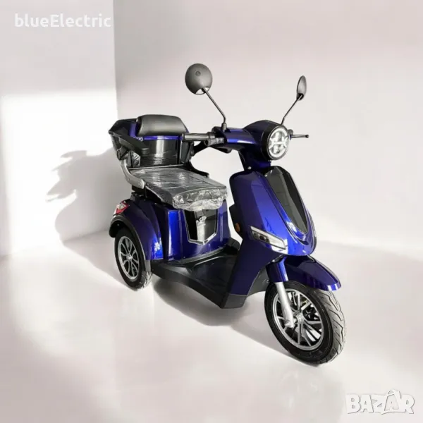 Електрическа Триколка blueElectric BM1-LUX 2000W | 60V | 24Ah | BLUE/BLACK, снимка 1