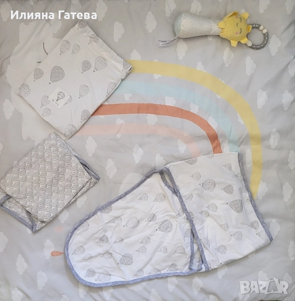 Нови 2 бр Mamas and papas бебешко чувалче пелена за новородено 0-3м, снимка 1