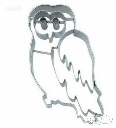 Бухал Сова с контури метален резец форма за сладки бисквитки тесто фондан, снимка 1