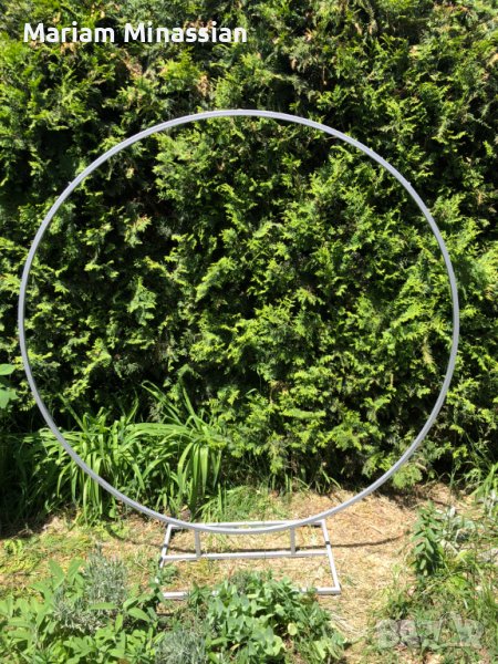 Сребриста кръгла арка 180 см. под наем, снимка 1