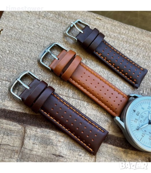 Кожена каишка за часовник Diloy.367, снимка 1