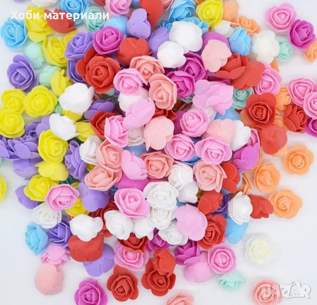 Роза фоам/гума 3.5см 500бр, снимка 1