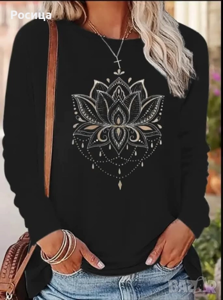 Дамска блуза с дълъг ръкав размер 1ХЛ, снимка 1