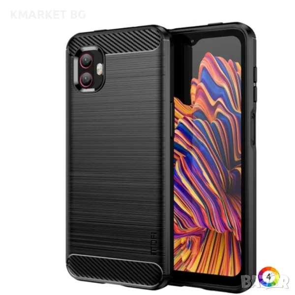 Samsung Galaxy Xcover6 Pro / Xcover Pro 2 Удароустойчив MOFI Carbon Fiber Калъф и Протектор, снимка 1