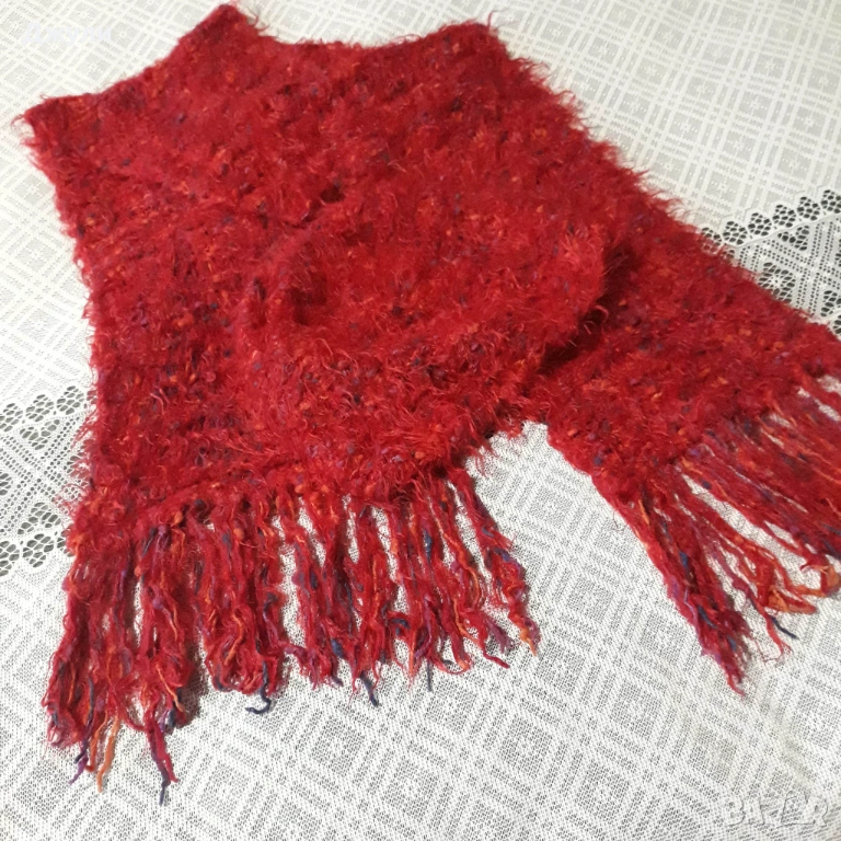 Пухен Комплект шал/шапка, снимка 1