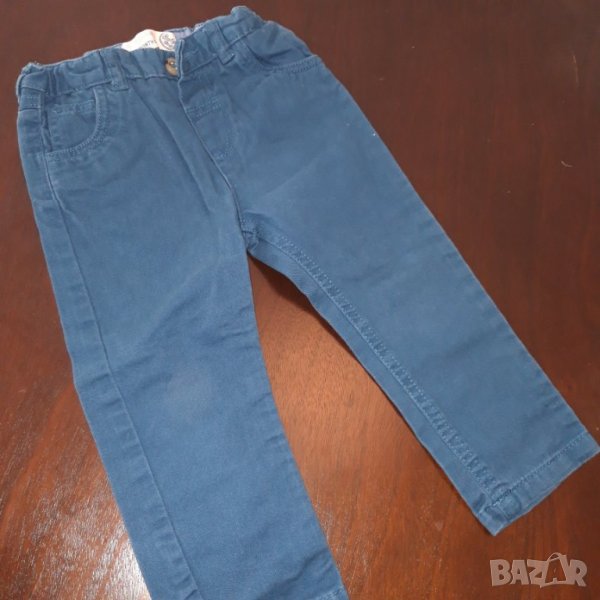 12-18м 86см Дълги панталони Материя памук​ Цвят тъмно синьо Без следи от употреба, снимка 1
