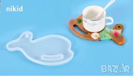 Рибка дъска поднос за сервиране риба силиконов молд форма калъп гипс смола шоколад и др, снимка 1