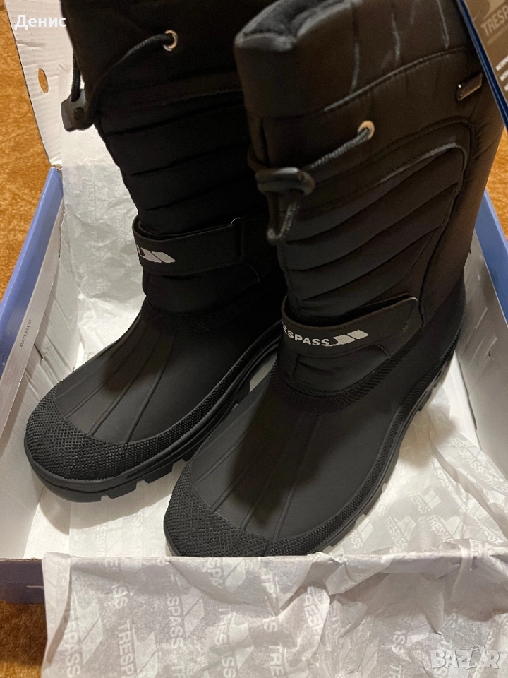Апрески Trespass Dodo непромокаеми зимни ботуши с поларена подплата, черни, 46 номер, снимка 1