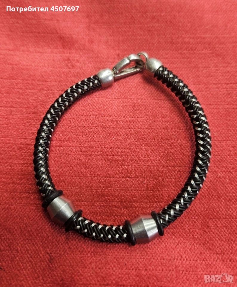 Сребърна гривна Borsari., снимка 1