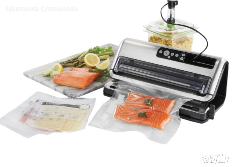 Уред за вакуумиране FoodSaver FFS006X-01, 1 скорост, 28 см, Функция Pulse, Вакуумиране сухо/мокро, снимка 1