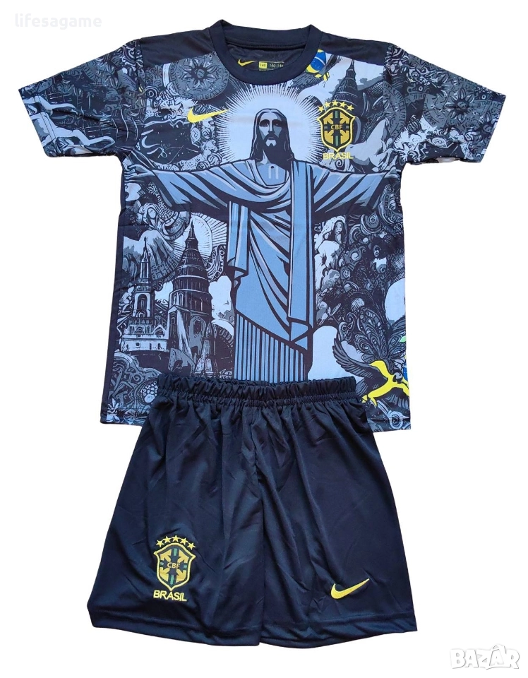 Детско - юношески футболен екип Бразилия Роналдиньо Brazil Ronaldinho комплект , снимка 1