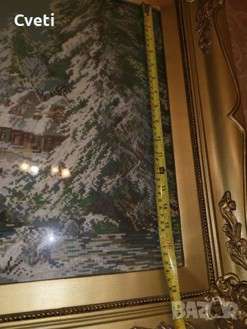 Гоблен,, Хитлерова  зима"/Лунна зима/, снимка 3 - Гоблени - 38014555