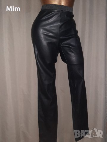 L/XL Черен кожен клин 