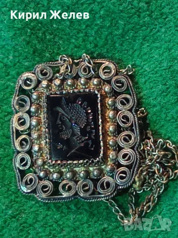 Стар ФИЛИГРАНЕН СРЕБЪРЕН ПЕНДАНТ с ГЕМА / ИНТАЛИЯ ГЛИПТИКА Върху ЧЕРЕН ОНИКС ЮВЕЛИРЕН УНИКАТ 48572, снимка 17 - Антикварни и старинни предмети - 48476801