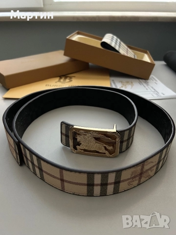 Колан и портфейл Burberry, снимка 6 - Колани - 51693642