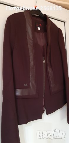 Сако Елегантно и Красиво с декорации Кожа на "Роси Фешън"!НОВО!№ 48, снимка 3 - Сака - 38361702