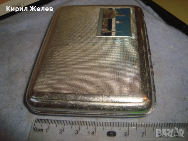 СТАРА РЕТРО - ВИНТИДЖ КОРЕКЦИОНЕРСКА СССР ПОСРЕБРЕНА ЕМАЙЛИРАНА ТАБАКЕРА 32198, снимка 7 - Колекции - 38289017
