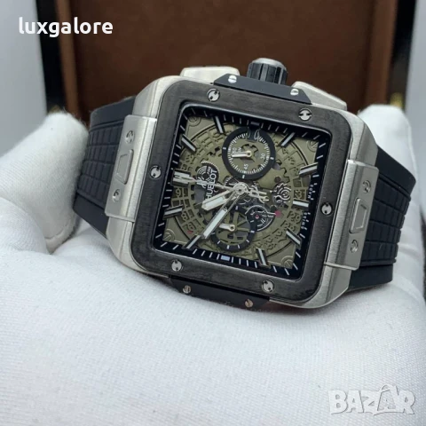 Мъжки часовник Hublot Square Bang Unico с кварцов механизъм, снимка 4 - Мъжки - 51121386