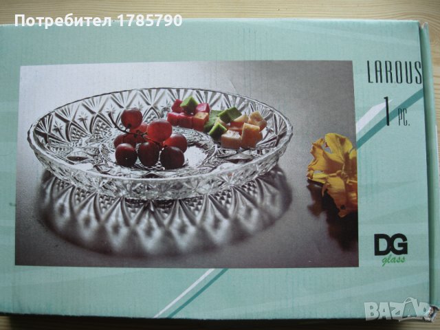 Стъклена десертна чиния