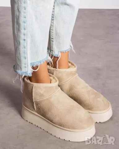 Дамски пухени боти с пух UGG, снимка 3 - Дамски боти - 48842161