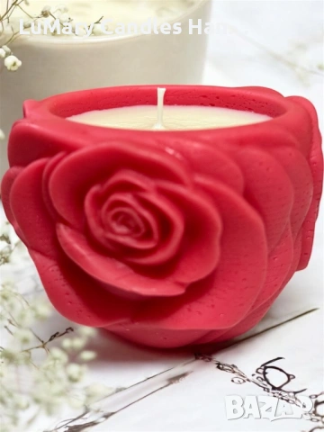 Свещ “ Роза”, снимка 2 - Декорация за дома - 53223198