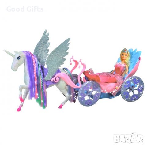 Кукла принцеса с карета и кон